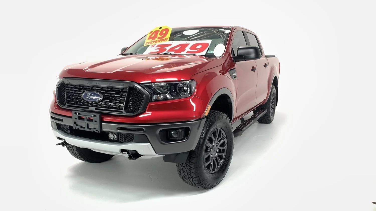 Vehicle commercial — Ford Ranger on the white cyc